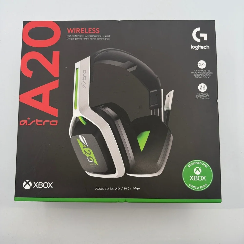 Astro A20 Wireless Gen 2 Gaming Headset Xbox PC White Green 939-001882